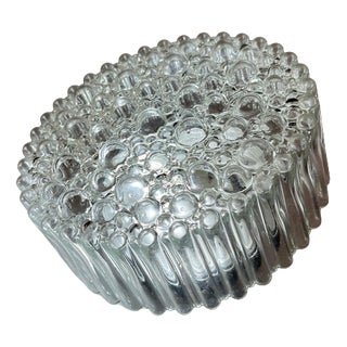 Wall or Ceiling Lamp in Crystal Glass with Black Base by Staff, 1970s For Sale