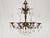 Antique 6 Arm 6 Light Svelte Shimmering Brass Cut Lead Glass Crystal Chandelier For Sale - Image 4 of 11