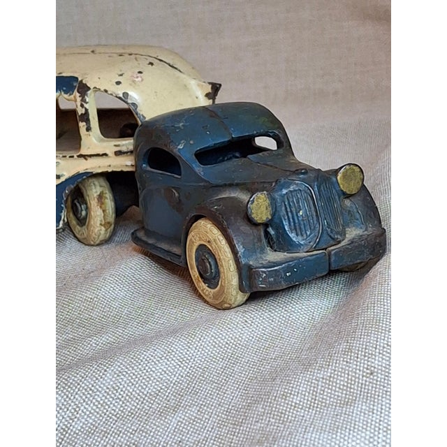Vintage Extra Large 14.5" 1934 Arcade Cast Iron Greyhound Bus Tram Century of Progress Chicago World Fair - Very Well Preserved For Sale - Image 14 of 18