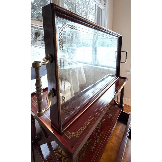 Chinoiserie Style Painted Bar Cart, Dry Bar With Removable Tray by Century For Sale - Image 15 of 18