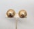 Mid-Century Modern Vintage 1960s Signed Napier Goldtone Round Domed Foliate Clip Earrings-2 Pieces For Sale - Image 3 of 7
