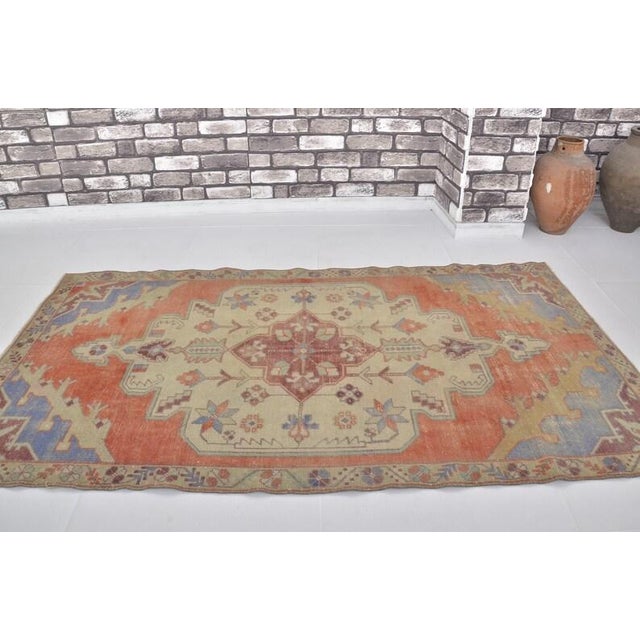 Oushak Floral Handknotted Rug For Sale In Phoenix - Image 6 of 10