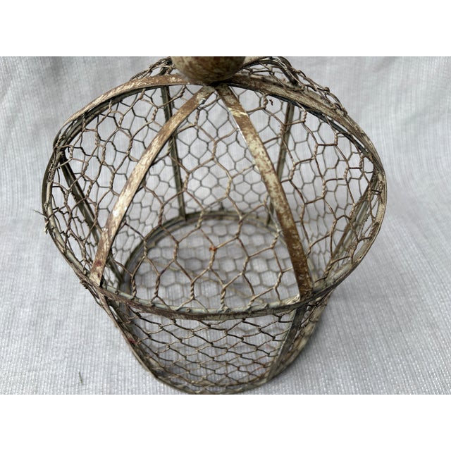 Vintage Indoor Wire Birdcage Garden Cloche For Sale In New York - Image 6 of 17