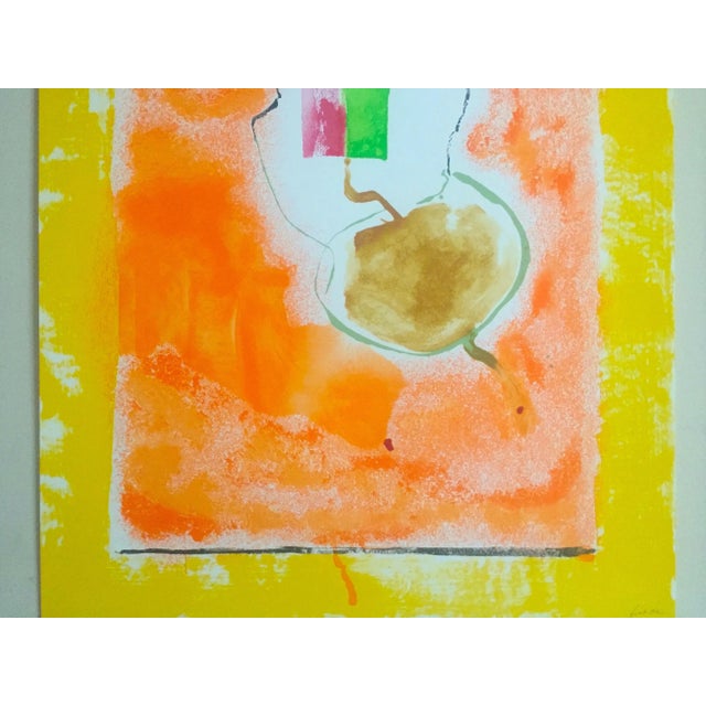 Mid-Century Modern Helen Frankenthaler Lmtd Edtn Extra Large Abstract Expressionist Hand Pulled Silkscreen Serigraph Print " Solar Imp " 1995 For Sale - Image 3 of 13