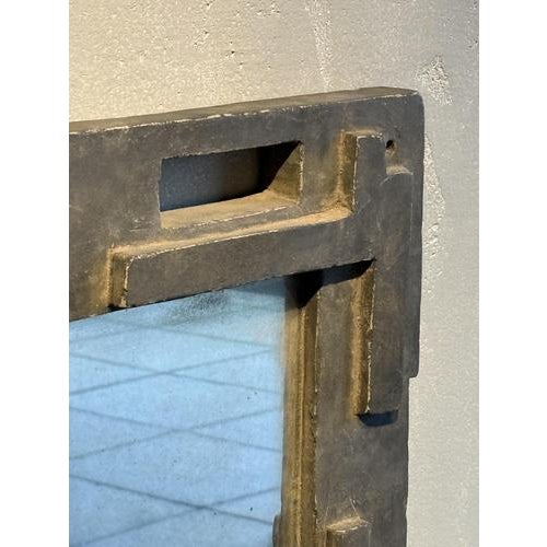 Brutalist Concrete Wall Mirror For Sale - Image 5 of 8