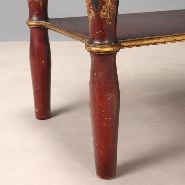 Walnut Console with Mirror For Sale - Image 9 of 14