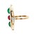 Metal 1960s 14k Yellow Gold Burmese No-Heat Red Spinel, Emerald & Diamond Ring, Size 6.5 For Sale - Image 7 of 13