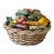 Vintage Italian Ceramic Fruit and Vegetable Basket Centerpiece For Sale