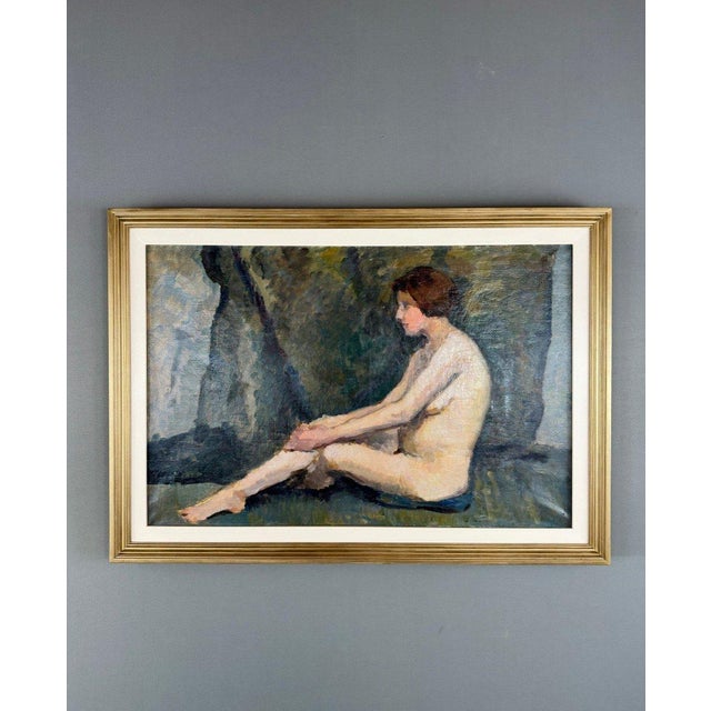 Seated Nude – French School, Early 20th Century Charming painting of a seated female nude, by an anonymous artist of the...