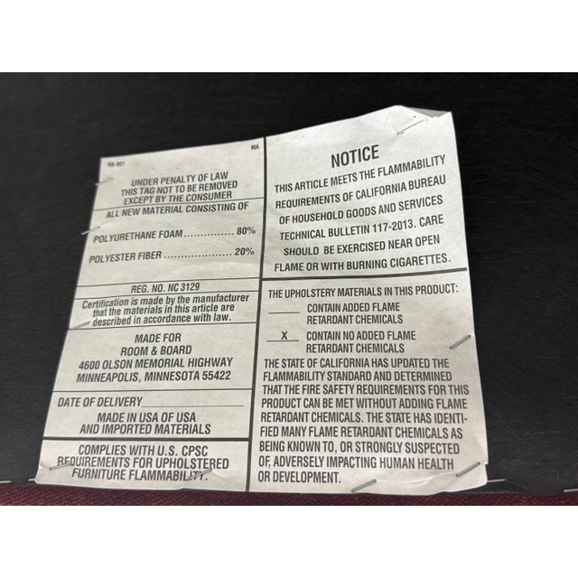Room & Board Ada Velvet Sofa For Sale - Image 12 of 12