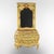 Rococo Venetian Floral Polychromed Marble Top Dresser With Trumeau Mirror C1930 For Sale - Image 3 of 14