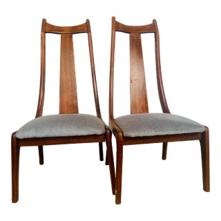 Mid-Century Modern Walnut Chairs - A Pair For Sale