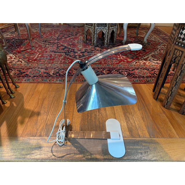 1960s Italian Modern Sculptural Chrome Lamp For Sale - Image 5 of 17