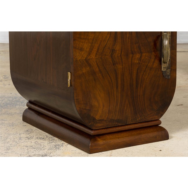 French Art Deco Walnut Burl Pedestal Desk, 1930s For Sale - Image 16 of 18