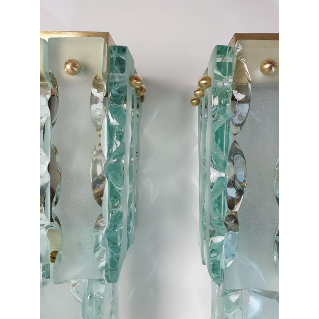 Mid-Century Large Murano Wall Sconces, Italy, Set of 2 For Sale - Image 13 of 16