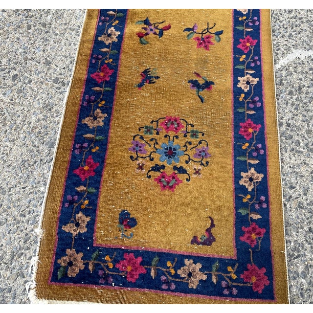 1920s Antique Art Deco Chinese Runner 2.6' X 8.10' (76cm X 269cm) 1920s For Sale - Image 5 of 9