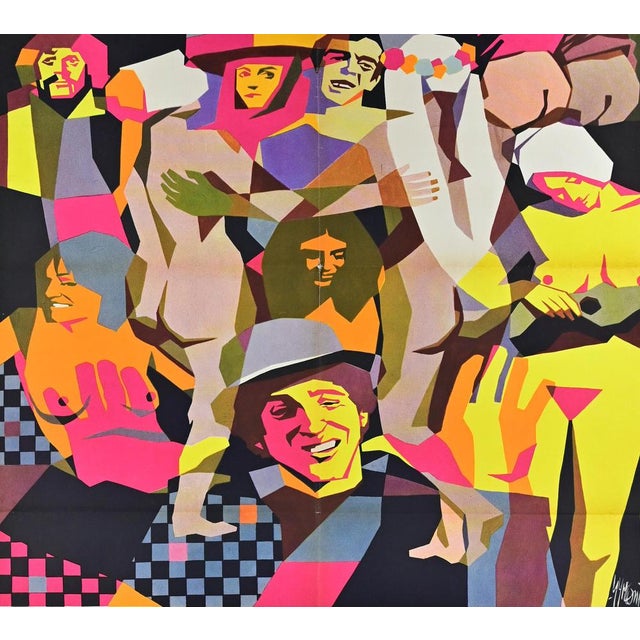Vintage Cubist Nude The Canterbury Tales Poster, 1970s For Sale - Image 4 of 5