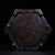 Brown Late 20th Century Hexagonal Wood Tray With Mother-of-Pearl Bird and Floral Inlay For Sale - Image 8 of 10