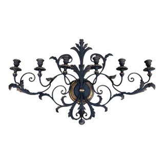 Italianate Tole and Wood Wall Sconce For Sale