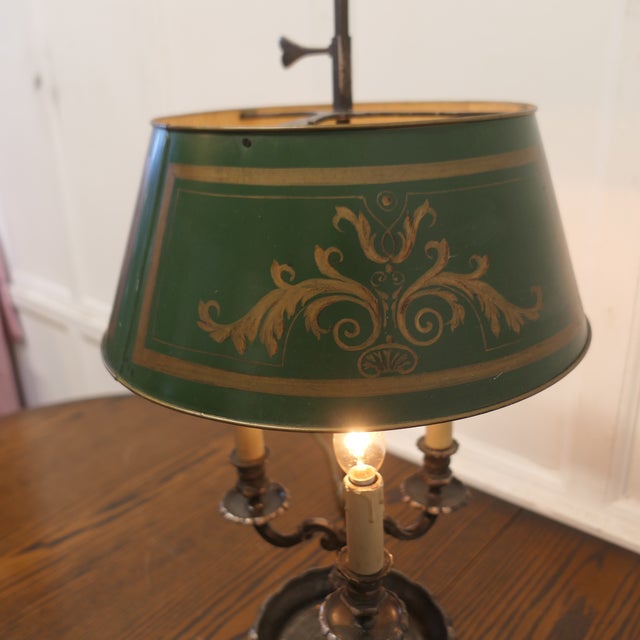 Antique French Silver Plated Triple Bouillotte Desk Lamp, 1890s For Sale - Image 4 of 8