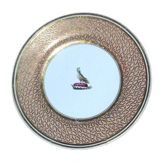 Flight, Barr & Barr Worcester Porcelain Armorial Plate, Crest of Pullar Circa 1830 A Worcester porcelain armorial plate...