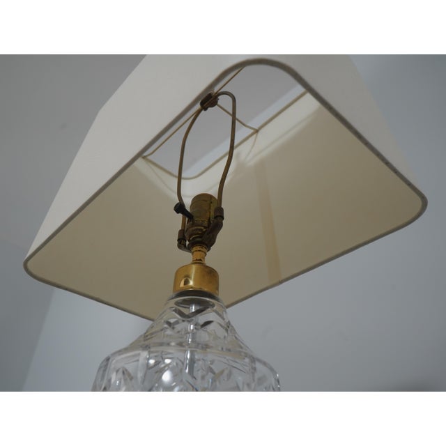 1980s Waterford Brass and Crystal Lamps - a Pair For Sale - Image 10 of 13