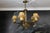 French Art Deco Bronze Chandelier with Marbled Beige Mushroom Glass Shades, 1930s For Sale - Image 9 of 18