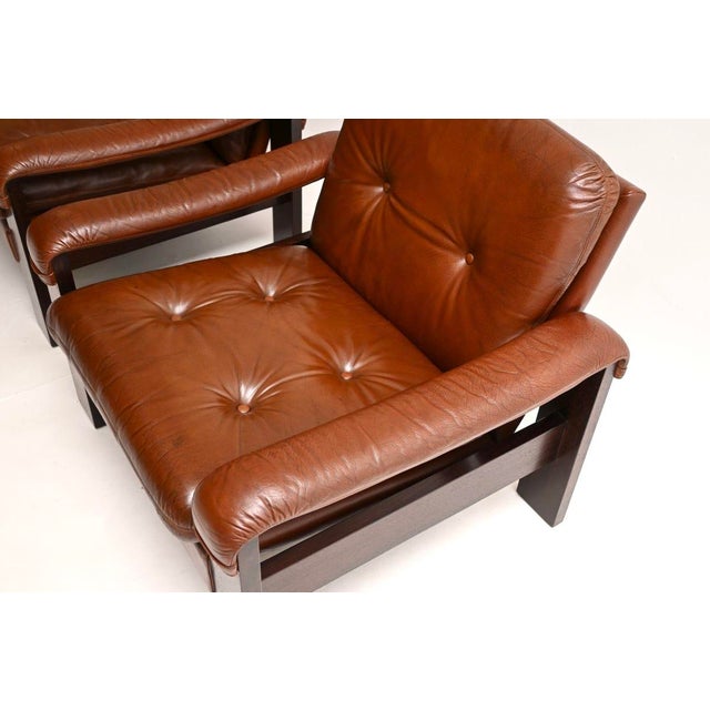 Vintage Danish Leather Chairs, 1960, Set of 2 For Sale - Image 10 of 11