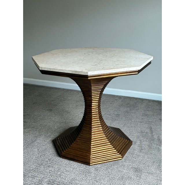 Hollywood Regency Late 20th Century Bunny Williams Home Hourglass Table (Gold) For Sale - Image 3 of 8