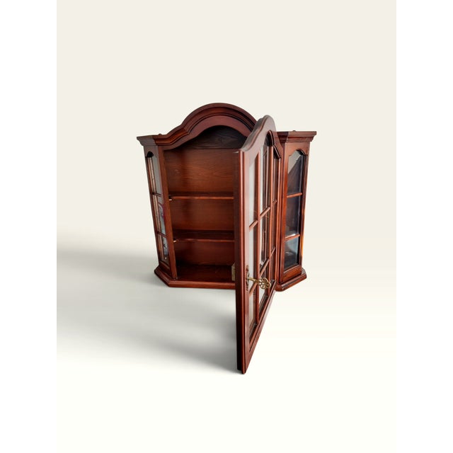 1960s Vintage Dutch Glazed Wall Display Cabinet in Curio Vitrine, Netherlands, 1960s For Sale - Image 5 of 13