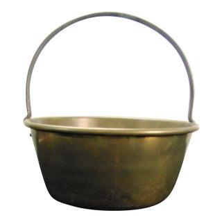 Primitive Handmade Copper & Iron Bucket For Sale