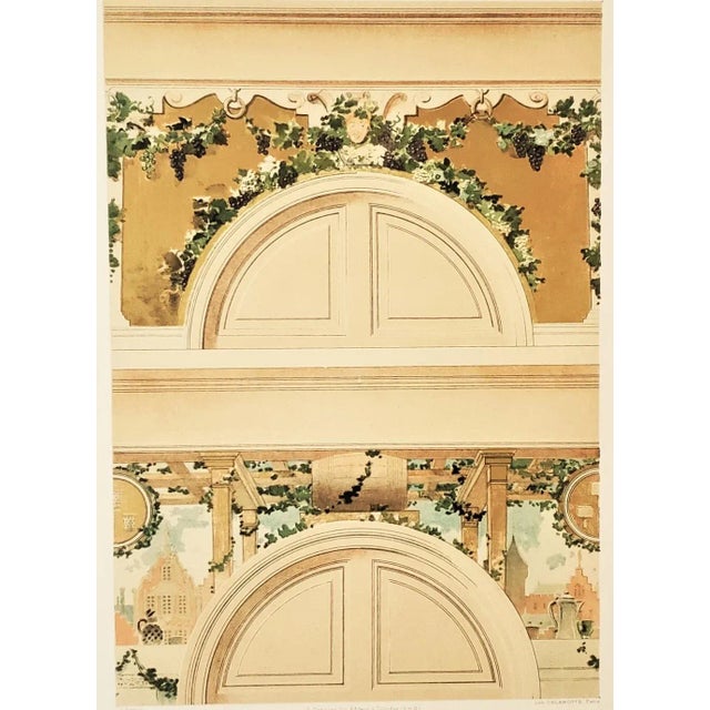 Late 19th Century Rare Rare 1895 French Interior Wall Decor Designs, Large, Set of 3 For Sale - Image 5 of 8