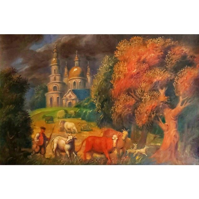 Oil Painting Before the Autumn Shower Daniil Litvinov For Sale
