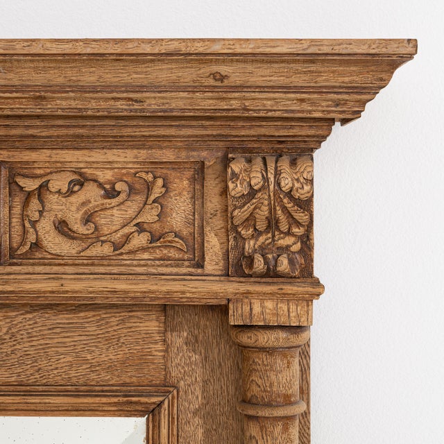 Renaissance 19th Century France Renaissance Amber Wood Mirror For Sale - Image 3 of 9