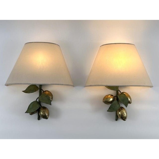 Mid-Century Modern Large Mid-Century Brass Lemon Sconces by Hans Möller, 1970s, Set of 2 For Sale - Image 3 of 18