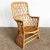 Boho Chic Bamboo Rattan Side Chair With Circular Brown Seat Cushion For Sale - Image 4 of 10