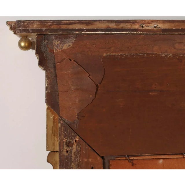 Mid 19th Century Mid 19th Century American Half Spindle Giltwood Tabernacle Pier Mirror For Sale - Image 5 of 6