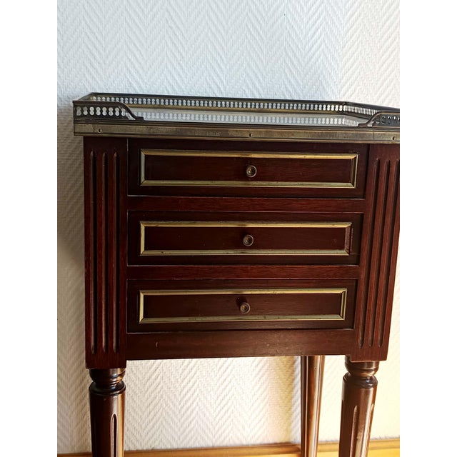 19th Century Louis XVI Style Bedside Chest of Drawers, 1890s For Sale - Image 5 of 10