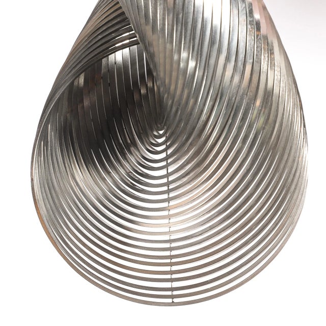 Mid-Century Spiral Stainless Steel Hanging Sculpture 1/100 Signed Erwin Hauer For Sale - Image 10 of 18