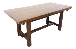Brutalist Rectangular Dining Table in Dark Pine by Georges Robert, 1950s-1960s