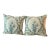 Vintage Newly Made Colefax and Fowler Pair of Down and Feather Pillows Grandmillennial Style Gorgeous Blue Velvet Backings For Sale
