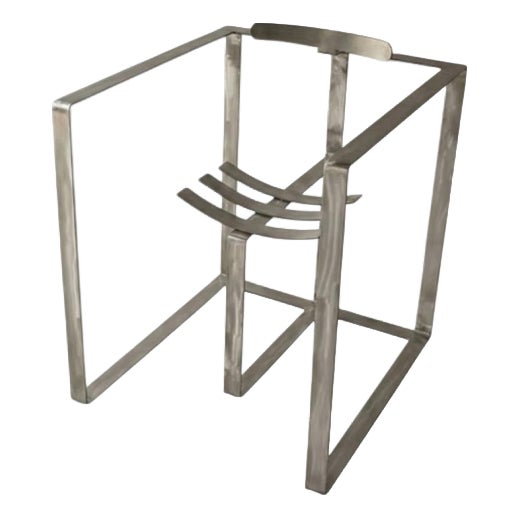 Diaframma Geometrical Armchair in Stainless Steel by Metalmorphosis Studio For Sale