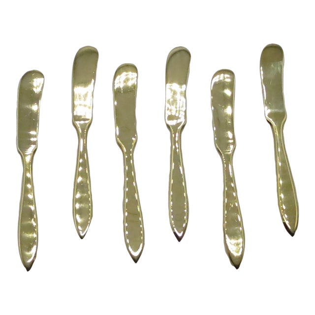 Vintage 1940s Dirilyte Flatware Regal Pattern Butter Knives- Set of 6 For Sale