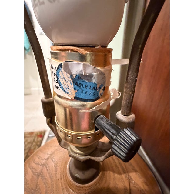 Ceramic Sale! Ceramic 1970s MCM Table Lamp W/Painted Trompe l'Oiel Library Books For Sale - Image 7 of 7