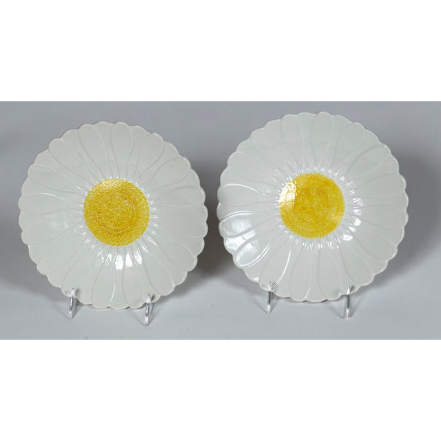 White Set of 8 Gien 'Daisy Plates', France, Circa 1950's For Sale - Image 8 of 10