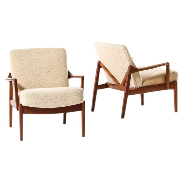 Wood FD125 Easy Chairs by Tove and Edvard Kindt-Larsen, 1950s, Set of 2 For Sale - Image 7 of 7