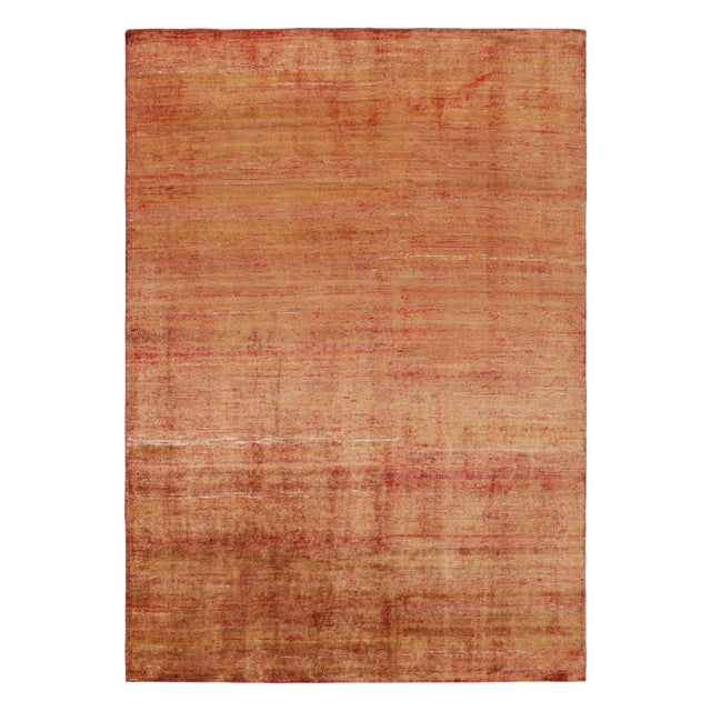 Hand-knotted in silk, this 9x12 textural rug by Rug & Kilim features a high-low pile variation—one of many subtle elements...