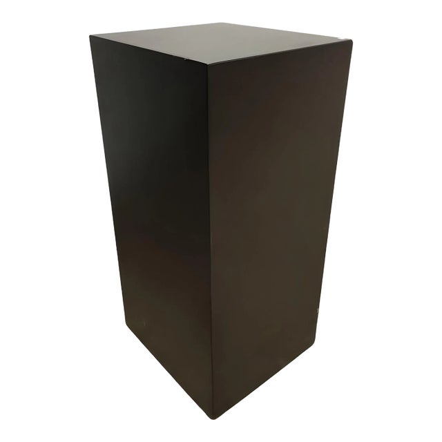 1990s Modernist Black Monolith Fiberglass Pedestal For Sale