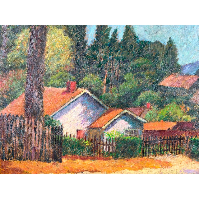 Textile "Late Sun" - Carmel by the Sea California Original Oil French Impressionism by Harry Lachman For Sale - Image 7 of 10