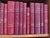 Lot of 40 Vintage Leather Bound Books in French With Decorative Red Bindings For Sale - Image 4 of 8